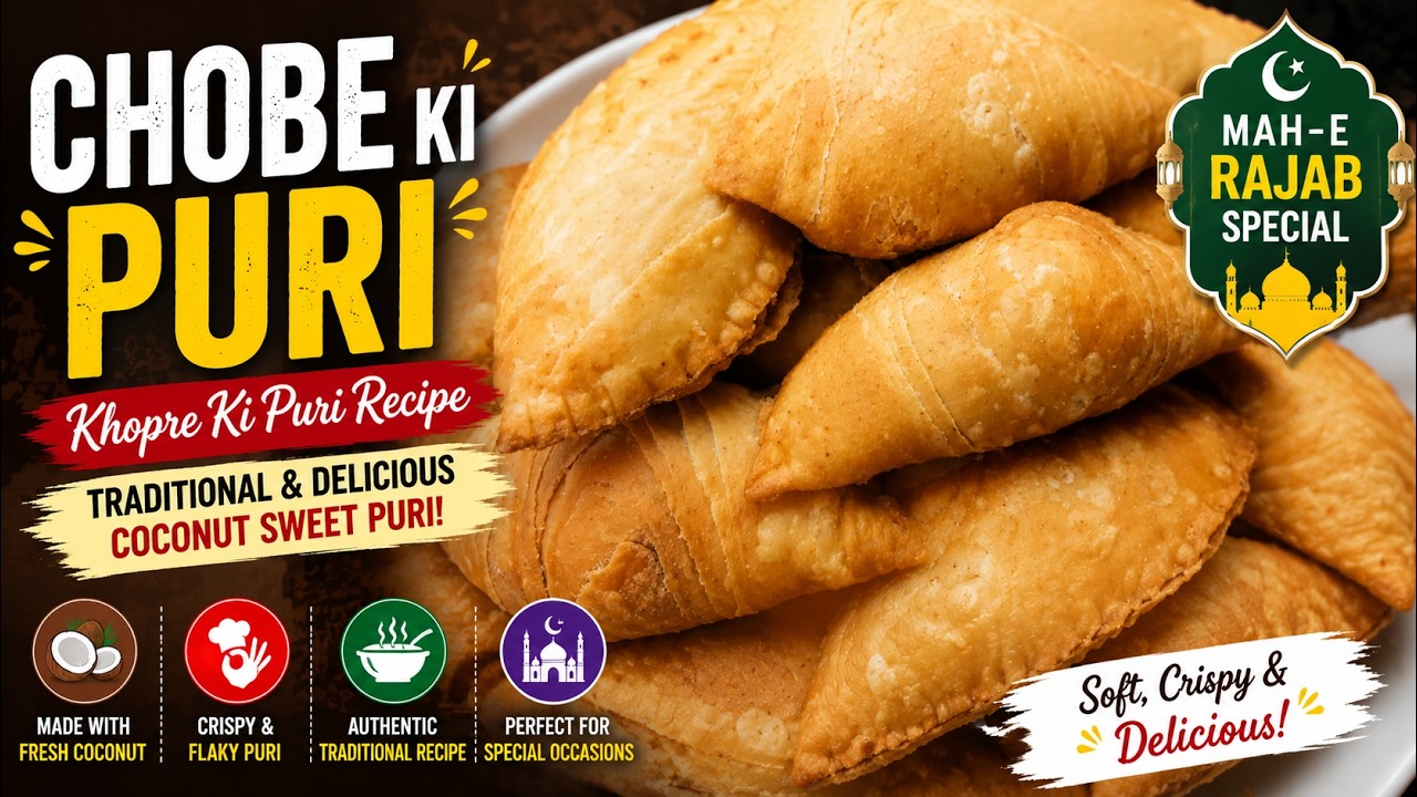 Chobe Ki Puri Recipe - How to make Khopre ki Puri | Mah e Rajab Special | Hyderabadi Tadka