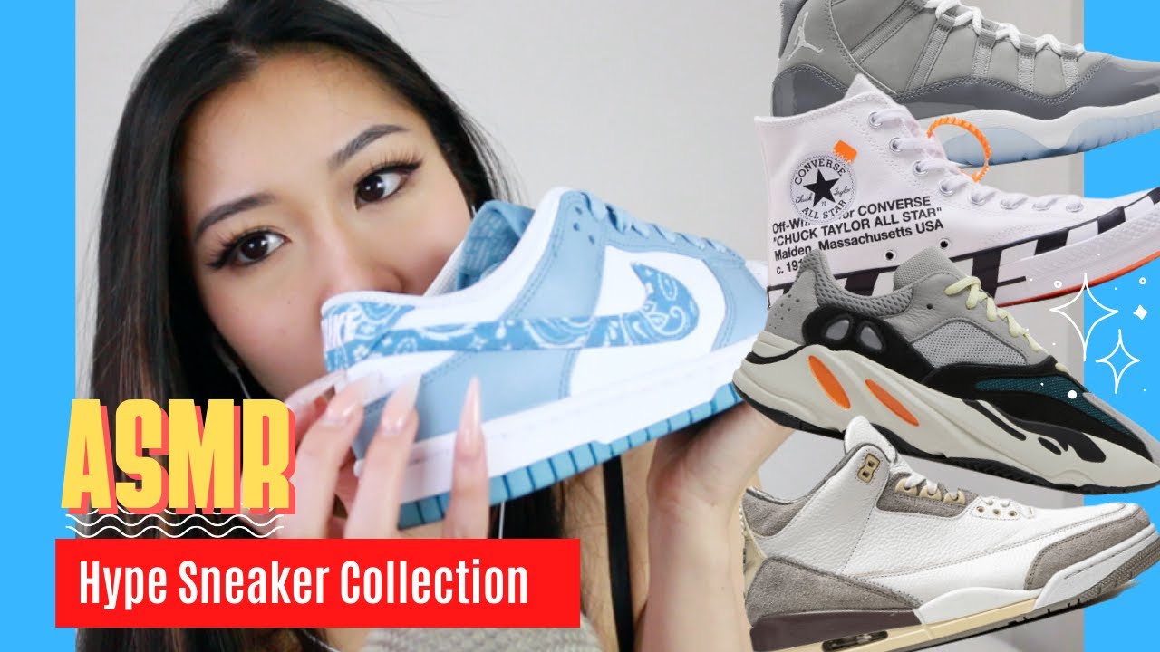 ASMR Hype Shoe Collection│Whispering, Scratching, Tapping