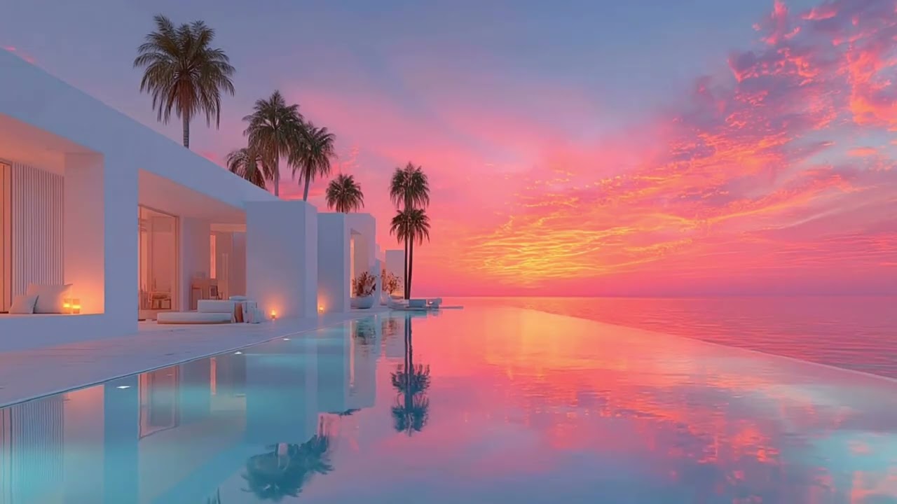 Luxury Sunset Chillout Lounge Music | Golden Hour Resort Ambient for Relaxation and Study