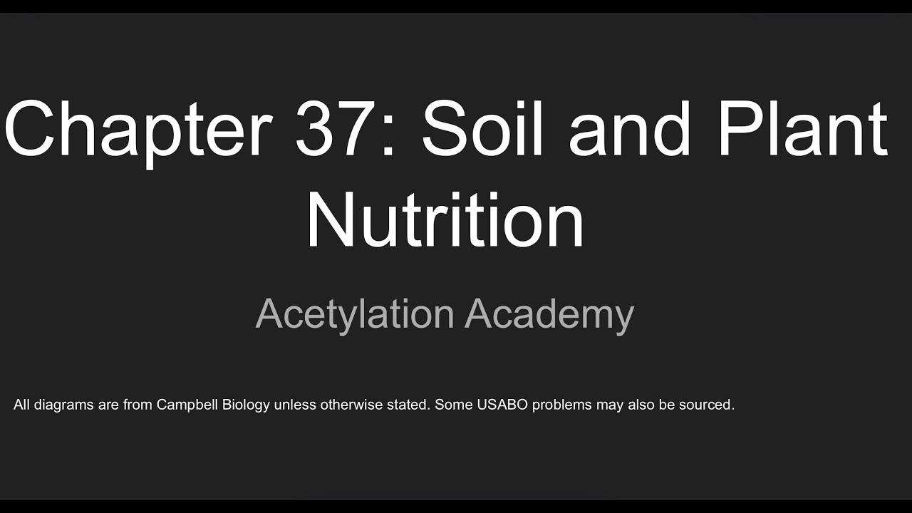Chapter 37: Soil and Plant Nutrition