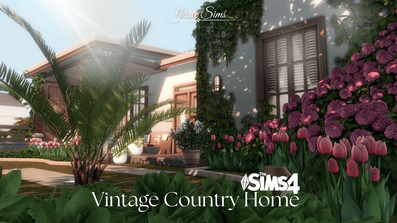 Vintage Country Home - The Sims 4 // CC SPEED BUILD