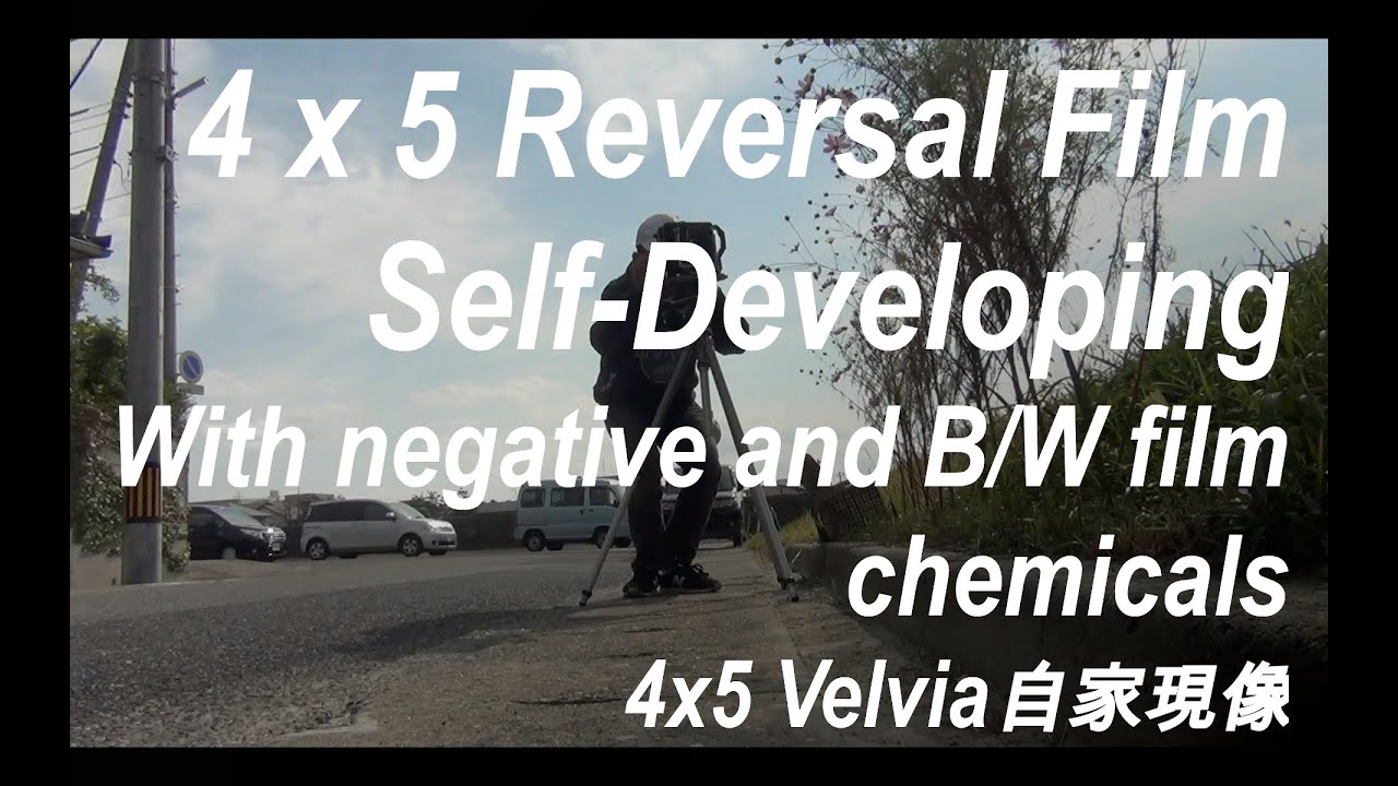 @108 4 x 5 inch Reversal Film Self-Developing with negative and B/W chemicals シノゴの Velvia を自家現像してみた。