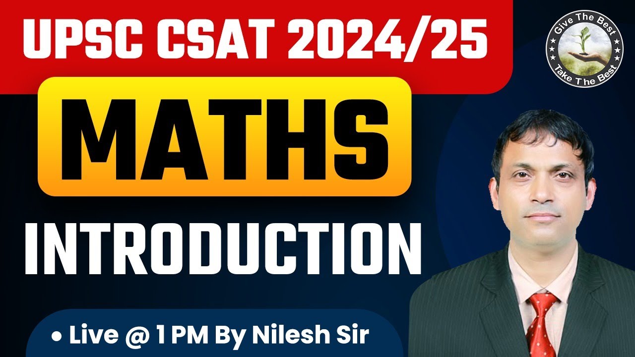 L1: Number System | UPSC CSE CSAT 2024-25 | Maths Introduction | Nilesh Sir | Nirman IAS