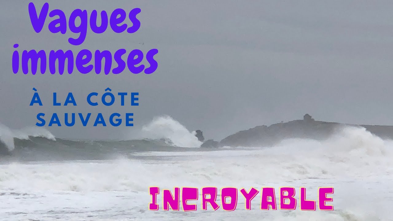 IMMENSES VAGUES A LA CÔTE SAUVAGE #QUIBERON#MORBIHAN#BRETAGNE