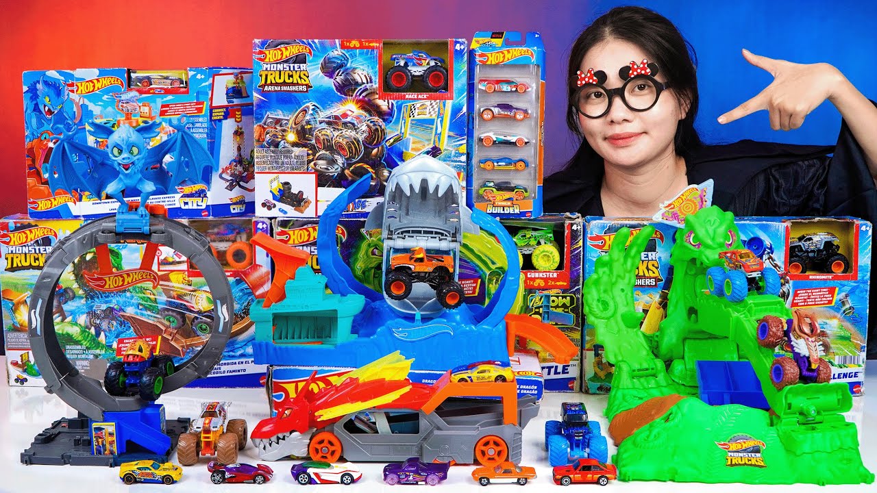 Hot Wheels Collection Unboxing Review ASMR | Hot Wheels Dragon Launch Transporter Playset