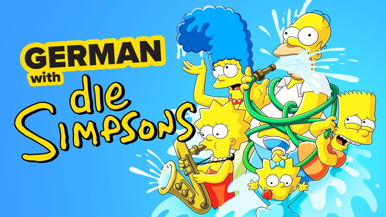 Learn Beginner German with Cartoons: The Simpsons visit to the waterpark