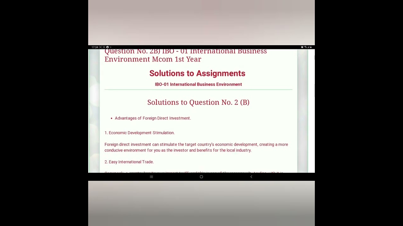 Q-2 IBO-01 International Business Environment IGNOU Assignment Solution  (2021-22)