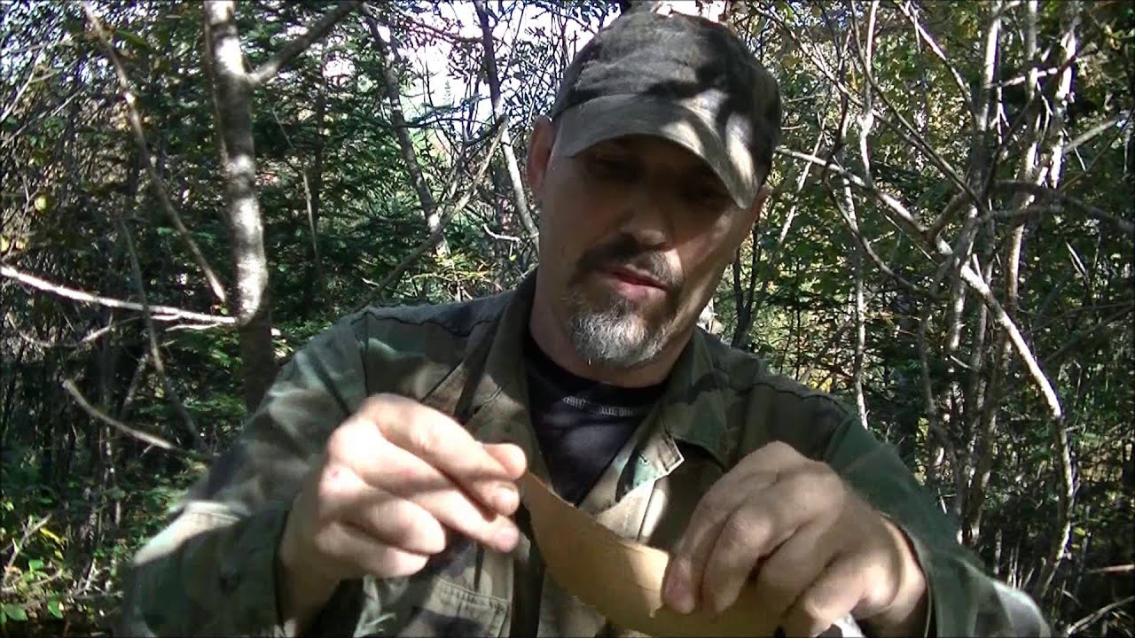 Survival skills - Simple Birch Bark Container made with no modern tools