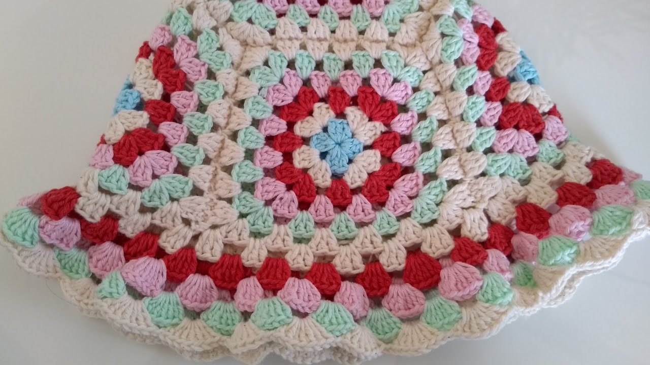 Bucket Hat Square de crochê passo a passo   #crochet