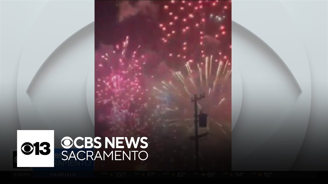 Stockton police investigate massive illegal fireworks show that caused tree fires