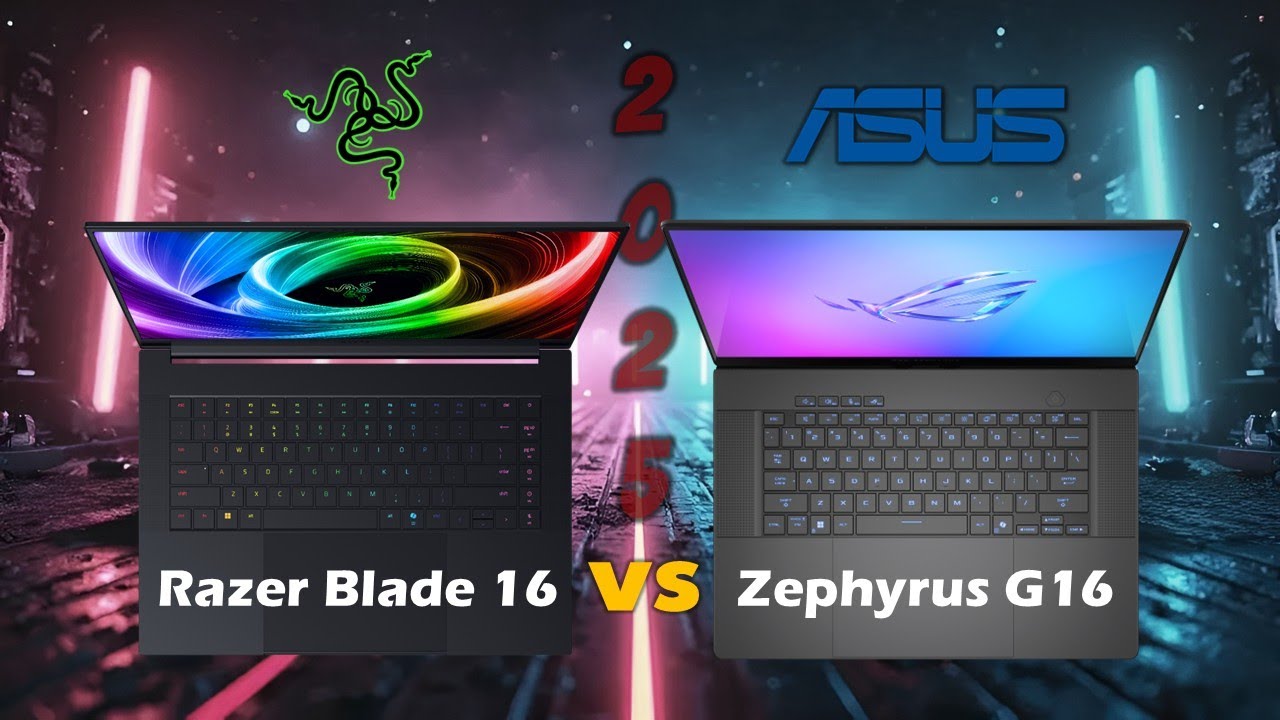 Razer Blade 16 vs Asus ROG Zephyrus G16 2025 - spec review & comparison