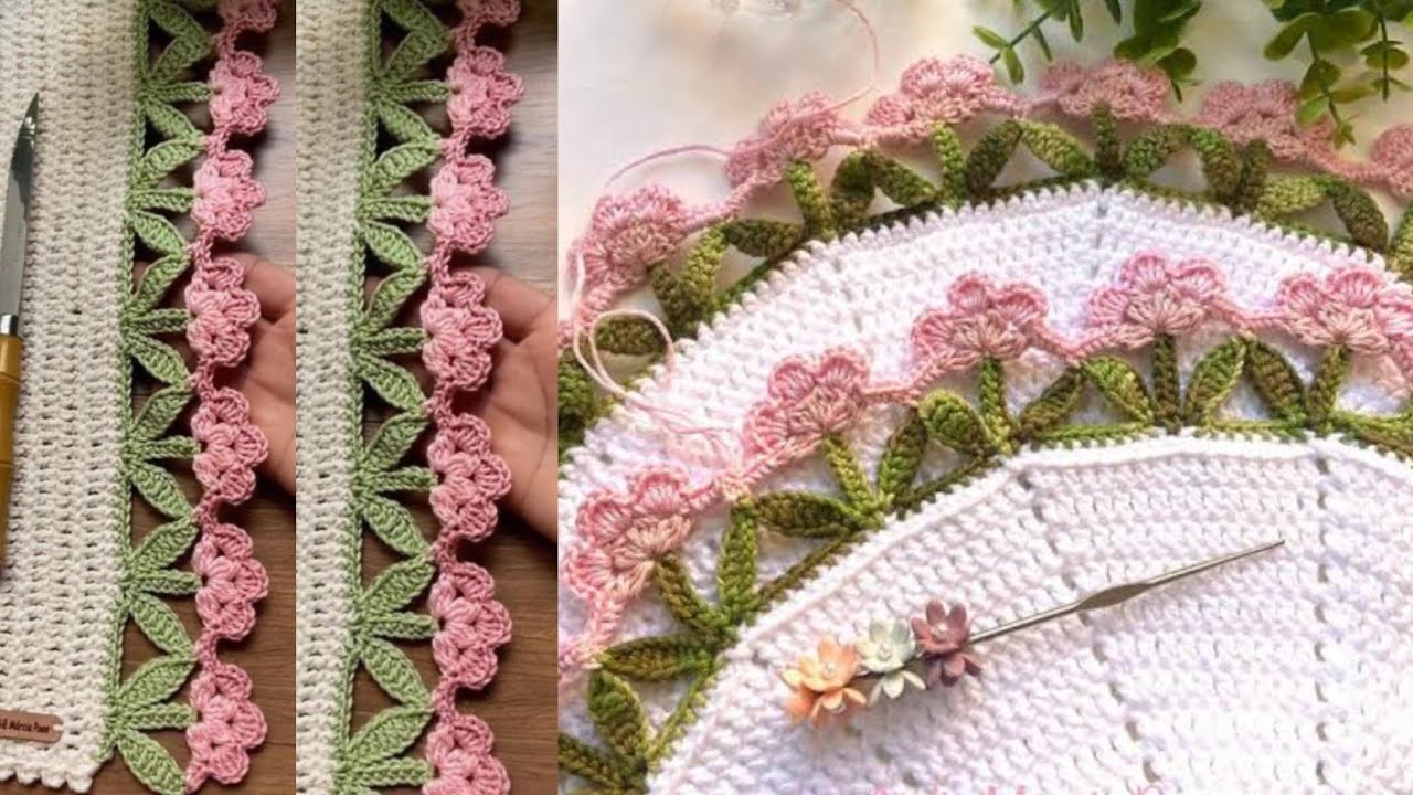 DON'T MISS IT ! How to Crochet a Beautiful Flower Lace Pattern! Border Design 