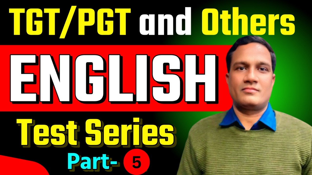 TGT/PGT  ENGLISH TEST - 5 CLASS  ||  MCQ || WILLIAM SHAKESPEARE || BY RAKESH SIR ||