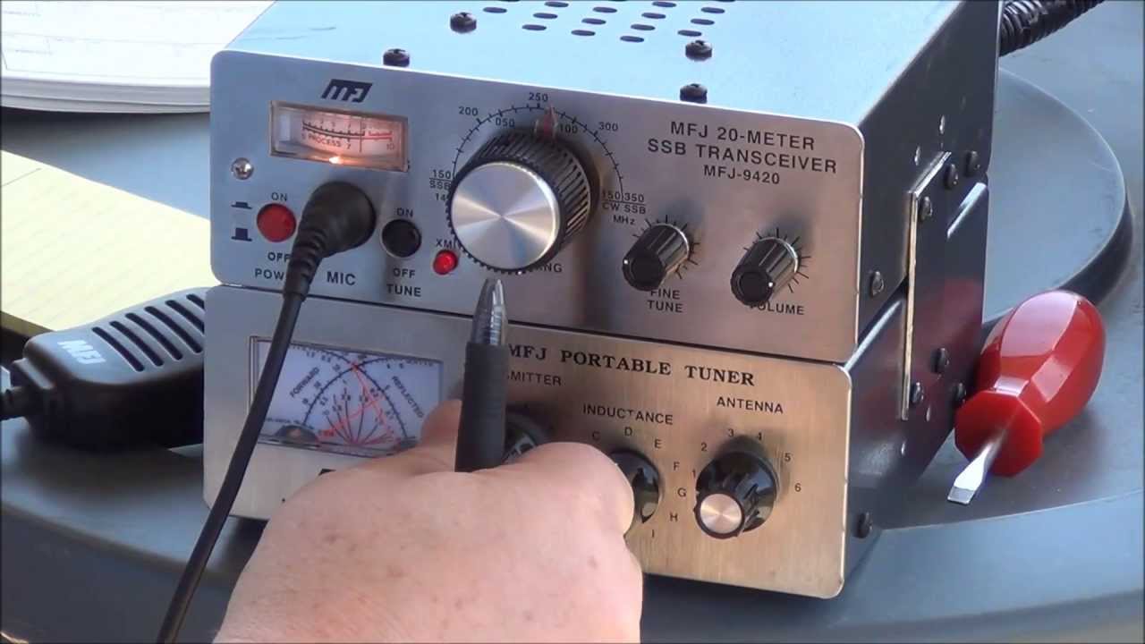 Contact!  Buddiepole Inverted V using a MFJ-9420 QRP SSB and MFJ-971 Tuner - AF5DN