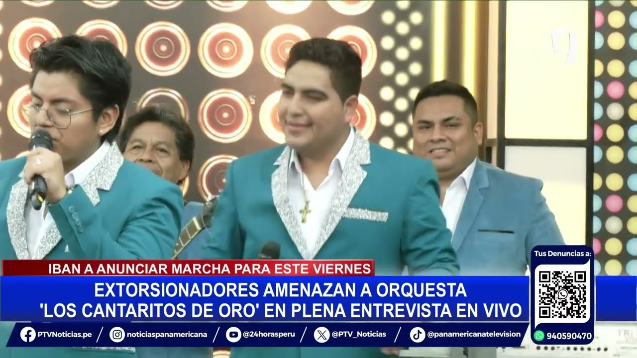 Extorsionadores amenazan a ‘Los Cantaritos de Oro’ en entrevista en vivo: 