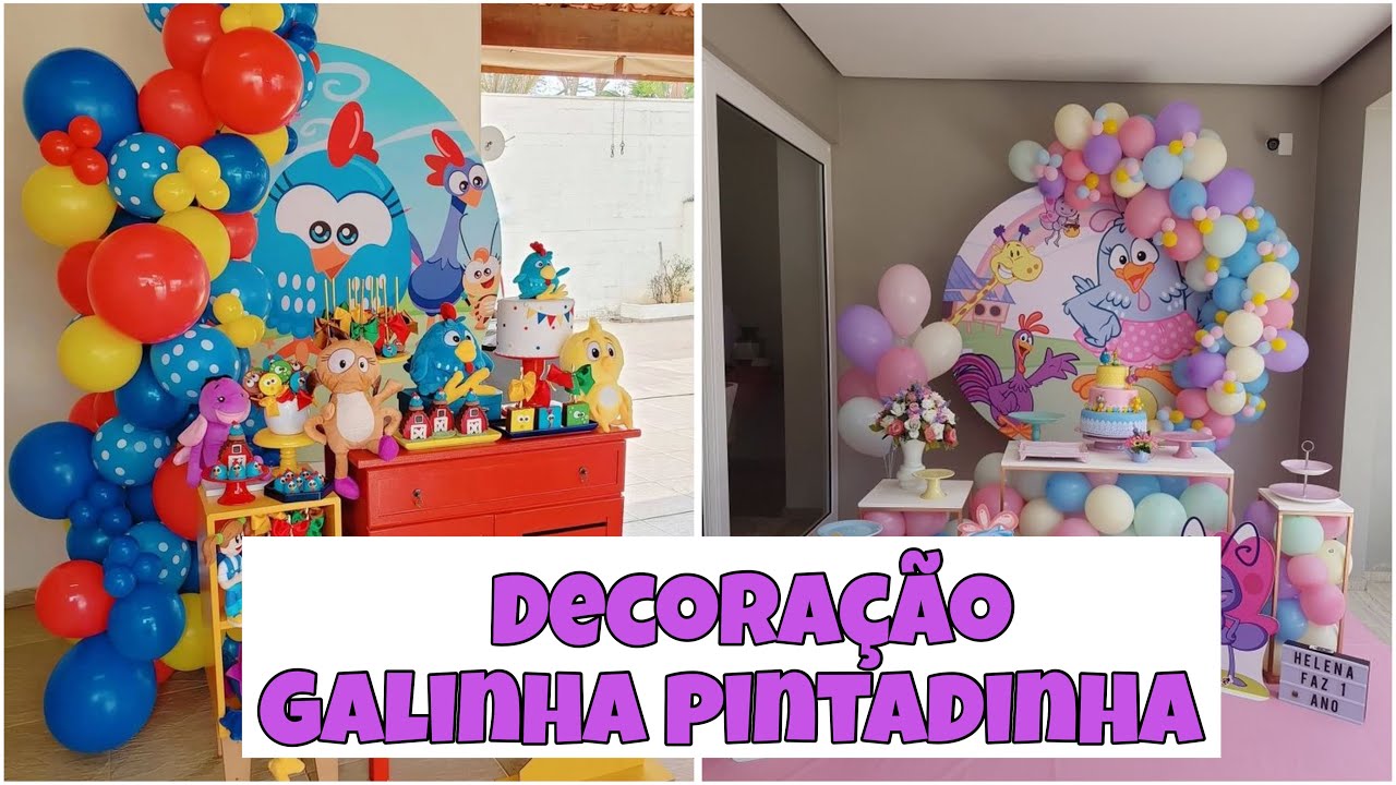 DECORAÇÃO DA GALINHA PINTADINHA PARA MENINO E MENINA - FESTA COM AMOR