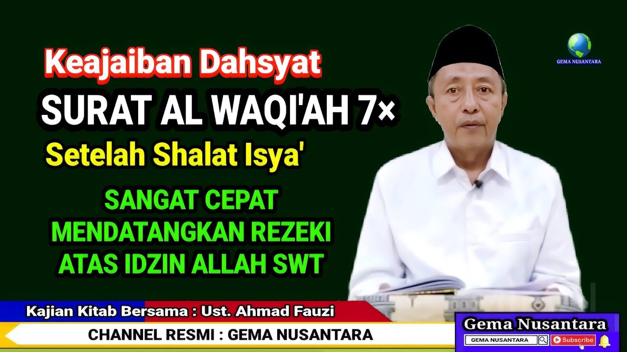 REZEKI DATANG CEPAT BAROKAH SURAT AL WAQI'AH 7×
