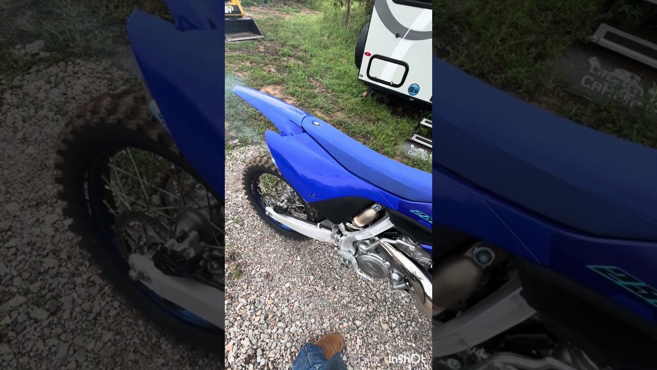 2024 yz250 full exhaust and VForce 4x reeds. #fmf #yz #yz250 #yamaha #vforce