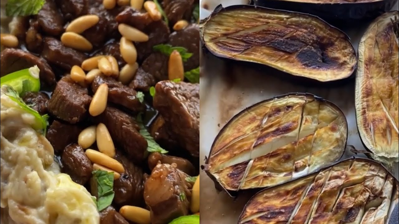 باذنجان مع اللحم