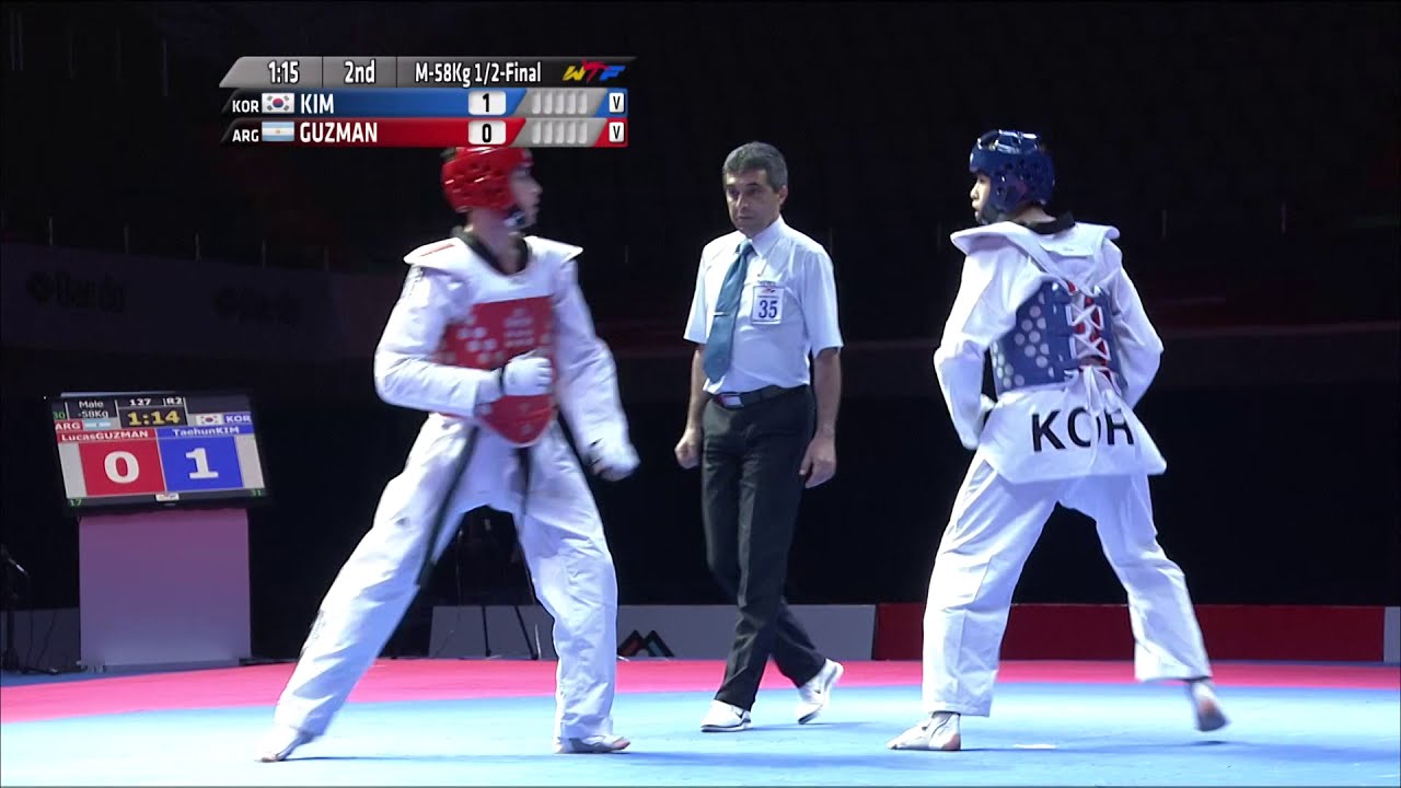 2014 WT GP SUZHOU M-58kg SF T H KIM KOR VS L GUZMAN ARG