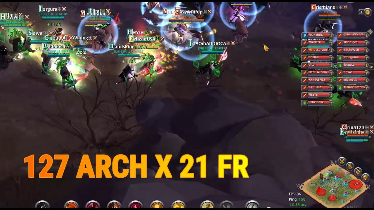FULL REAPERS - EXTREMELY OUTNUMBERED FIGHT 127 ARCH  X 21 FR -  61 KILLS - ALBION PVP - VOL. 33