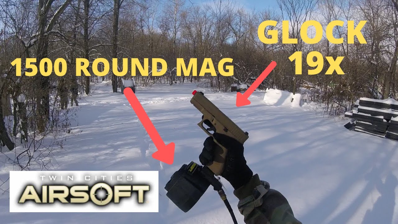 Glock 19x With A 1500 Round Drum Mag! Twin Cities Airsoft (TCA)(12-14-19)