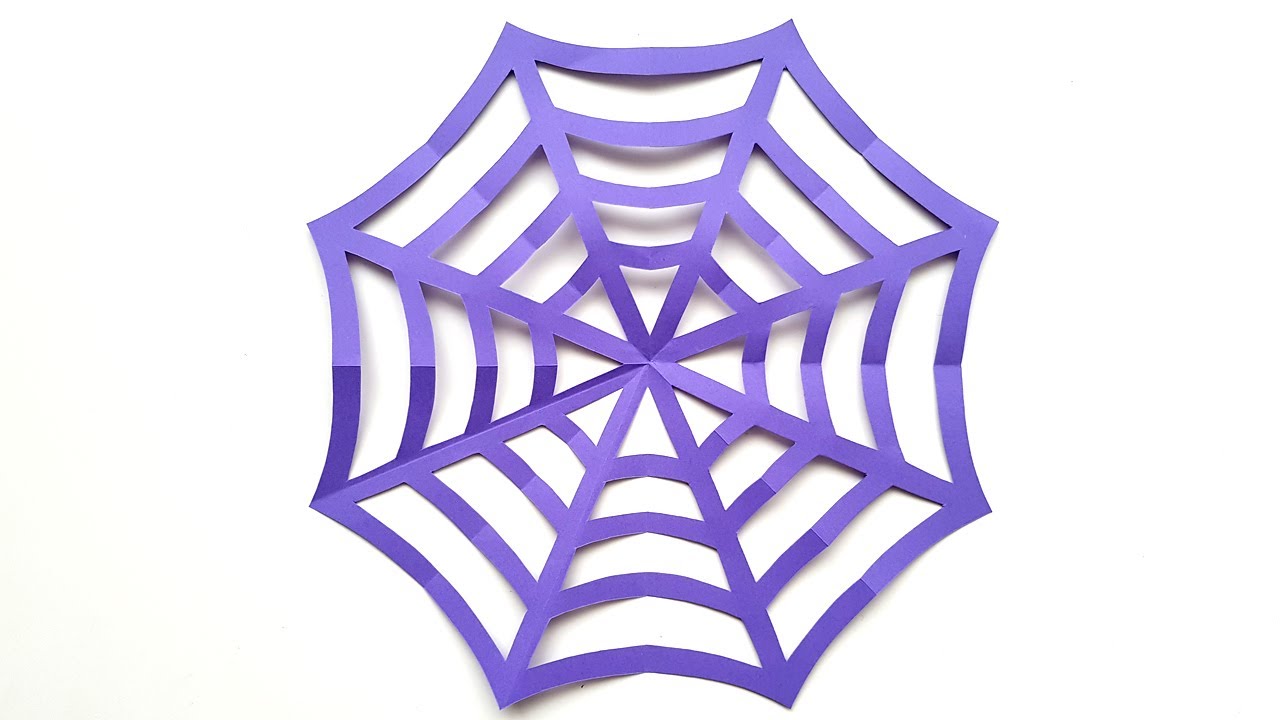 ПАУТИНА из бумаги А4 Как сделать Паутину из бумаги Поделки на Хэллоуин Halloween Paper Spider Web