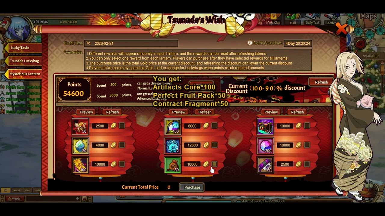 Tsunade's Wish with 500k Golds