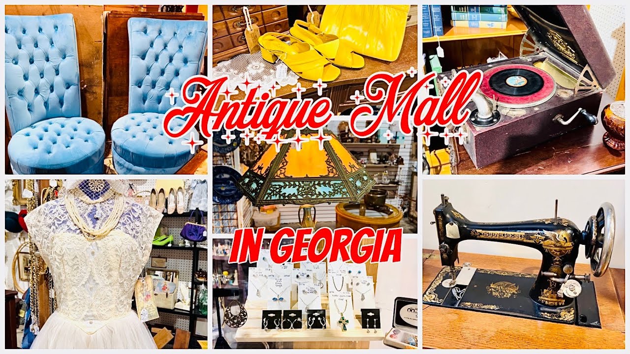 BROWSE WITH ME AT AN ANTIQUE MALL IN GEORGIA ‼️ JEWELRY FURNITURE SHOES HANDBAGS & MORE ‼️