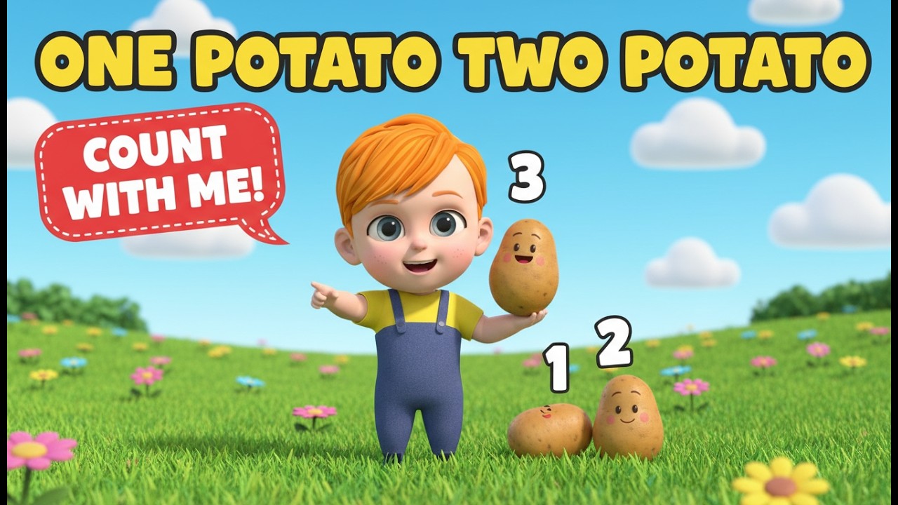 One Potato Two Potato 🥔 | Fun Counting Song 1 to 10 | Nursery Rhymes for Kids