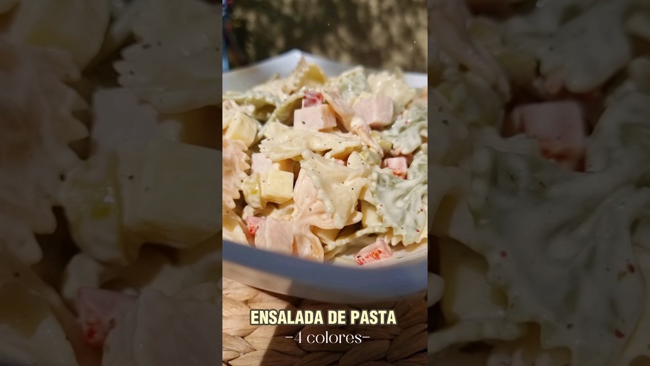 SUPER ENSALADA DE PASTA de 4 colores #ensalada#ensaladapasta#pasta#fit#saludable