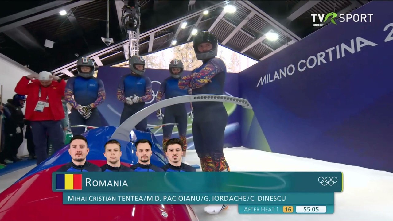 #MilanoCortina2026: Echipajul de bob 4 al României în a doua manşă