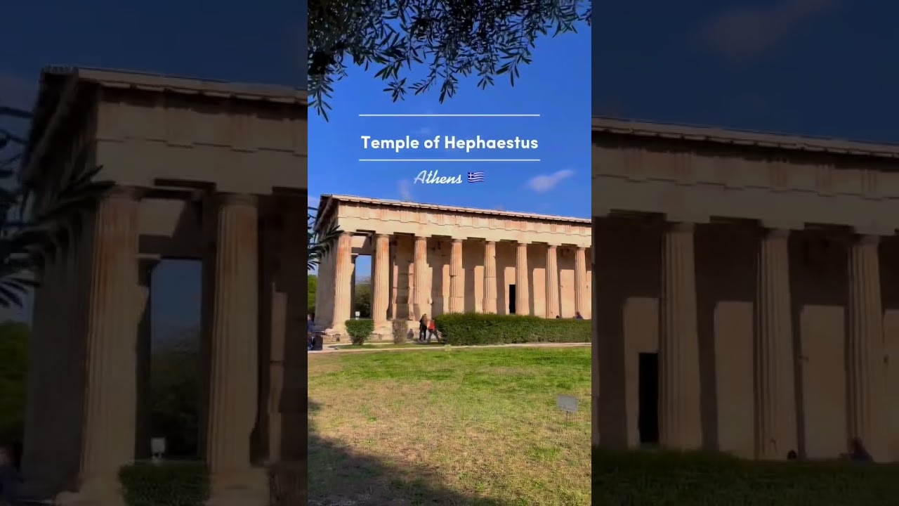 The impressive Temple of Hephaestus in Athens Greece #shorts