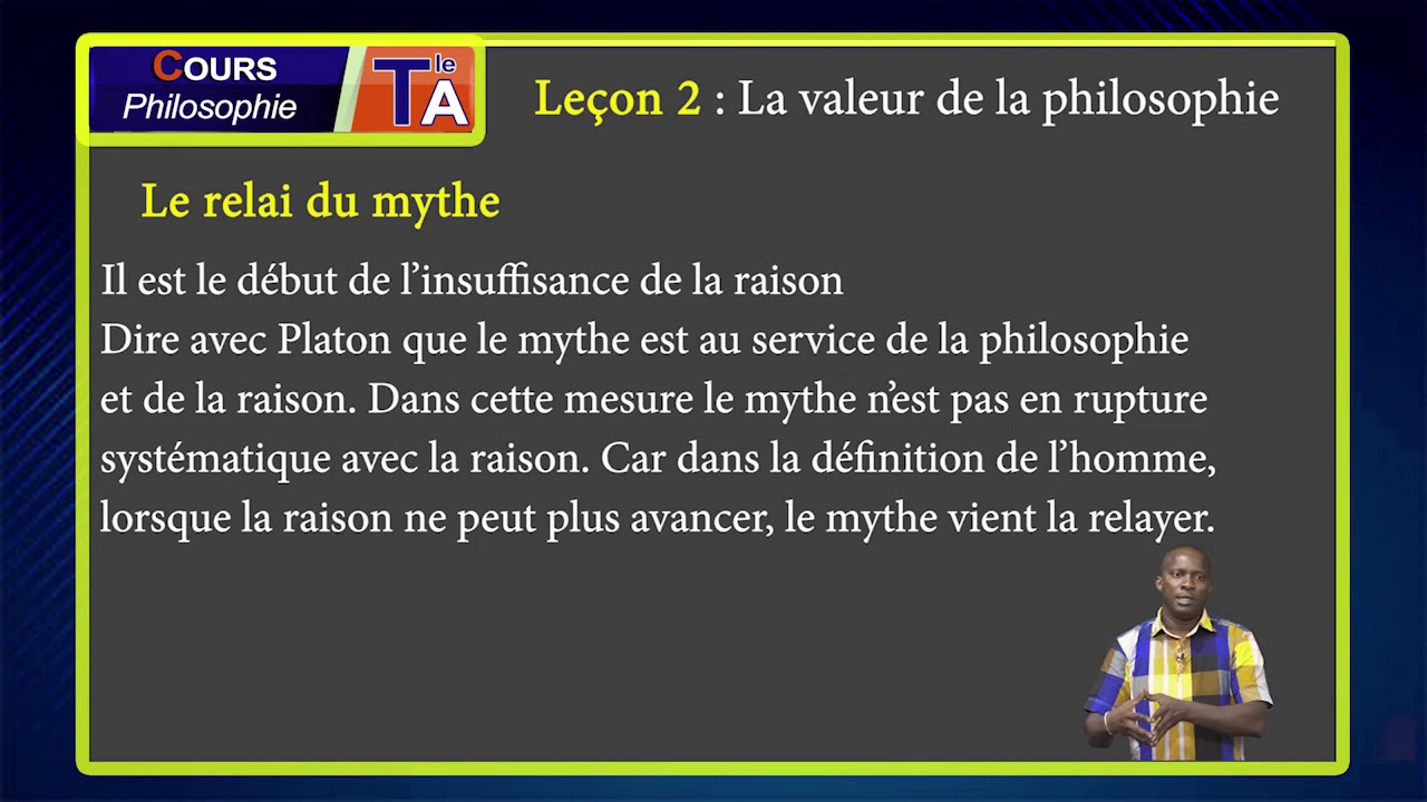 COURS DE PHILOSOPHIE TLE A: COMPÉTENCE III: Leçon 2: La valeur de la philosophie