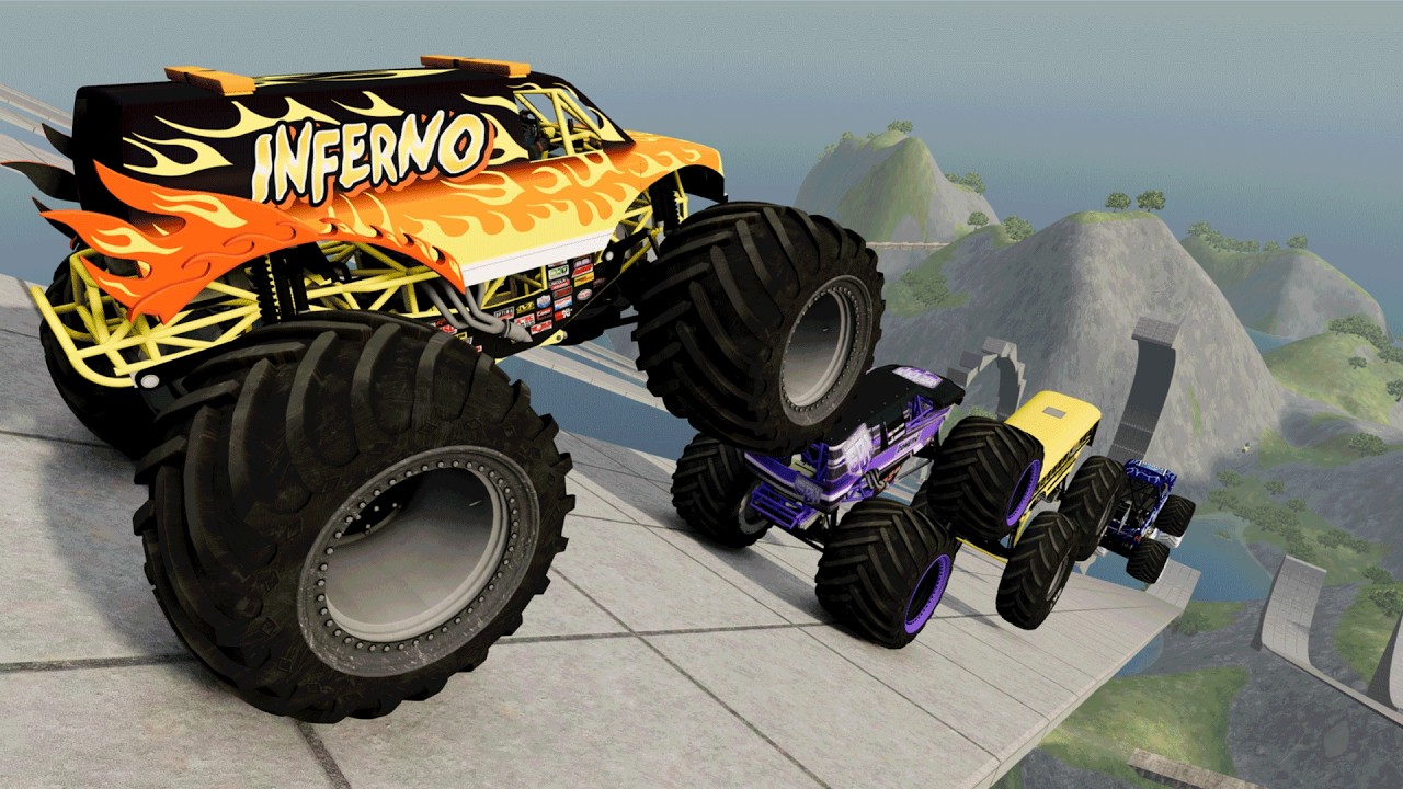 #009 BeamNG.Drive  |  Epic monster trucks  Hight Speed jumps super stunts & crashing