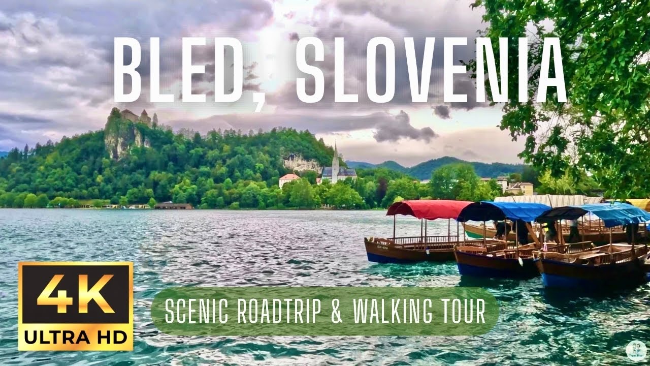 [4K] 🇸🇮 Villach, Austria to Lake Bled Slovenia Road Trip | Bled Island Boat Ride & Walking Tour