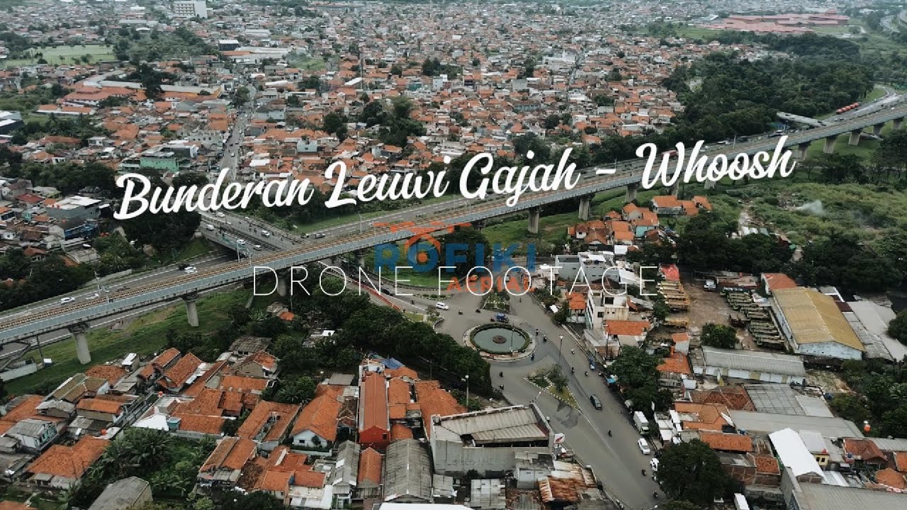 Footage Drone Bunderan LeuwiGajah Cimahi Selatan | View Whoosh 