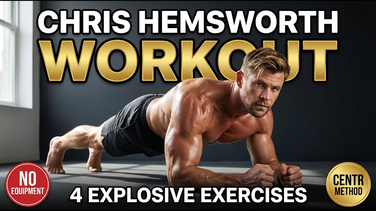 Chris Hemsworth's THOR Workout: 4 Explosive Bodyweight Exercises | Centr Method