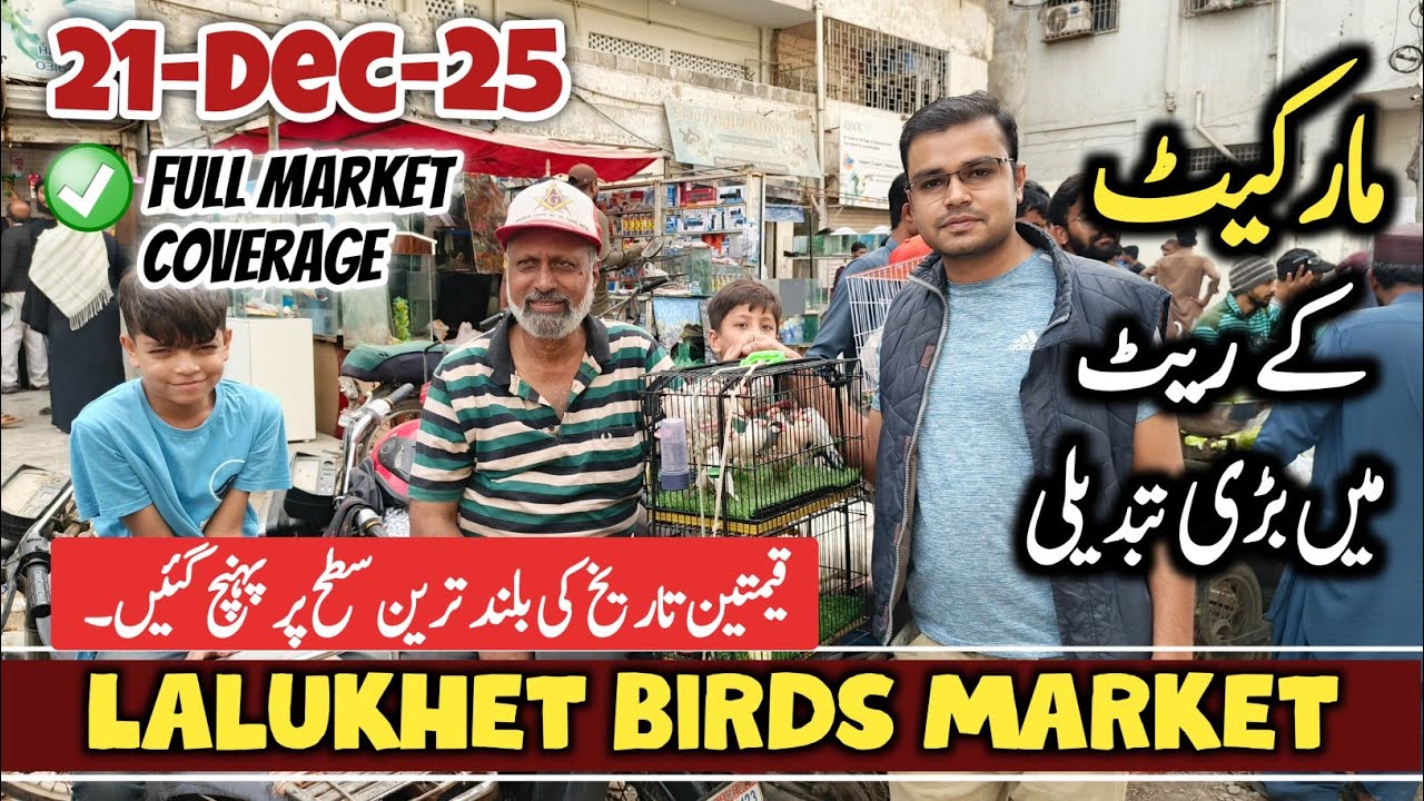 Lalukhet Birds market 21-Dec-25 | sunday birds market karachi latest update