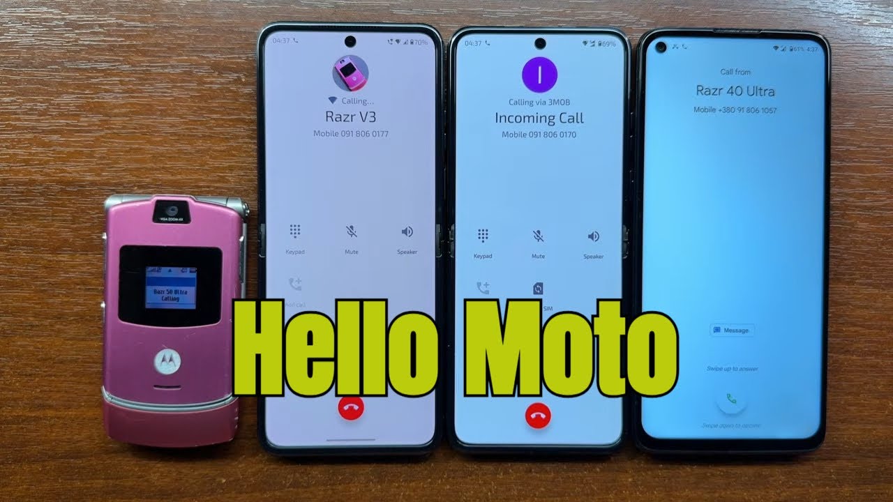 Motorola Razr 50 Ultra, 40 Ultra, Razr V3, G9 Plus Retro Razr Outgoing & Incoming Calls 