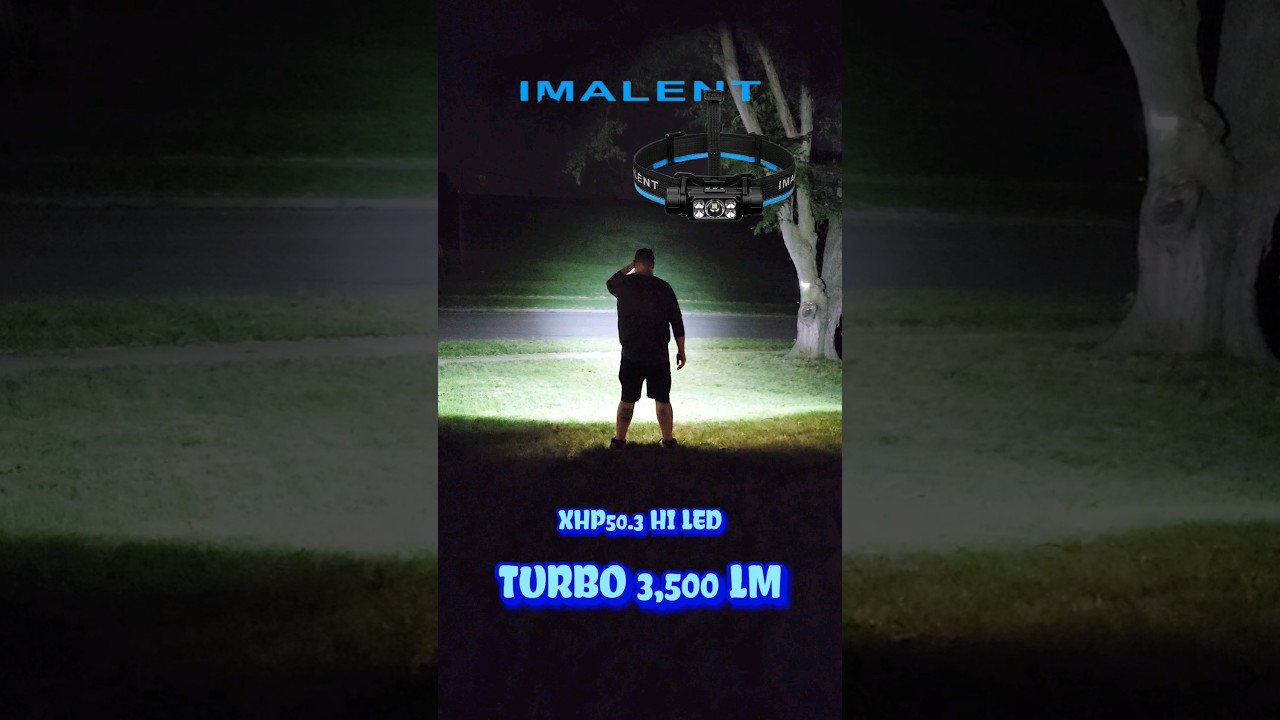 NEW 2024 IMALENT HT70 3,500 LUMEN XHP50.3 HI LED MULTIFUNCTION HEADLAMP OUTDOOR BEAMSHOTS