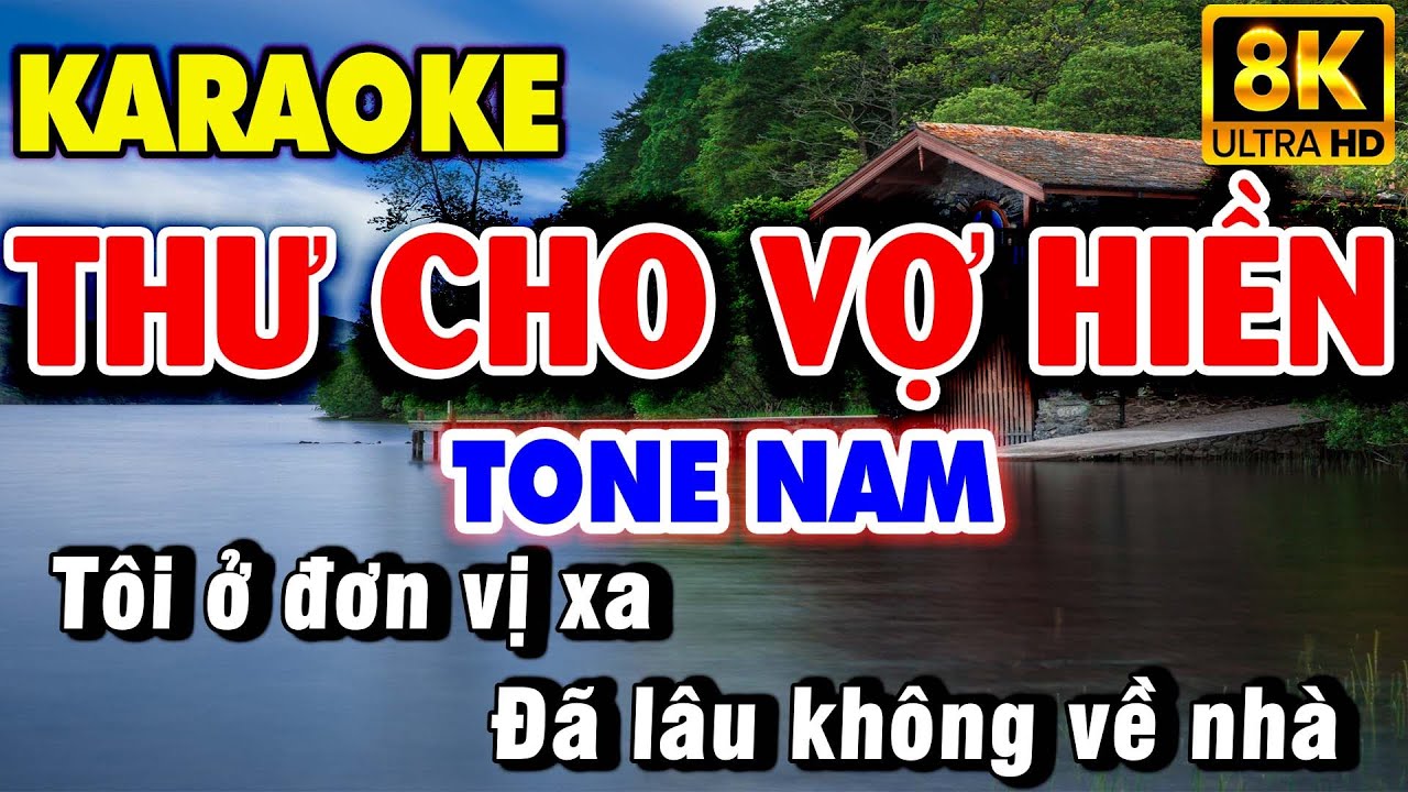Karaoke THƯ CHO VỢ HIỀN Tone Nam (Mi Thứ) Nhạc Sống KLA | Karaoke 9669
