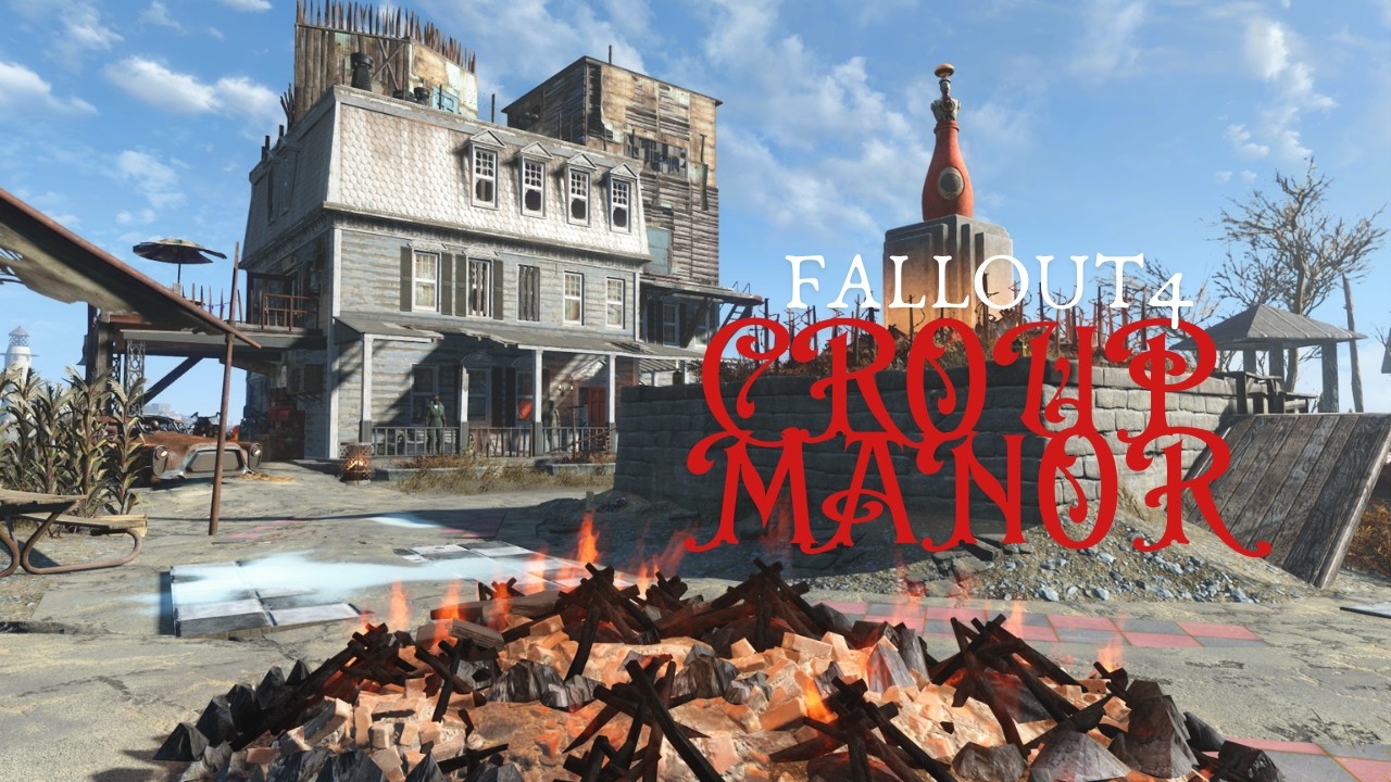 Fallout 4 Croup Manor No Mods Settlement Tour