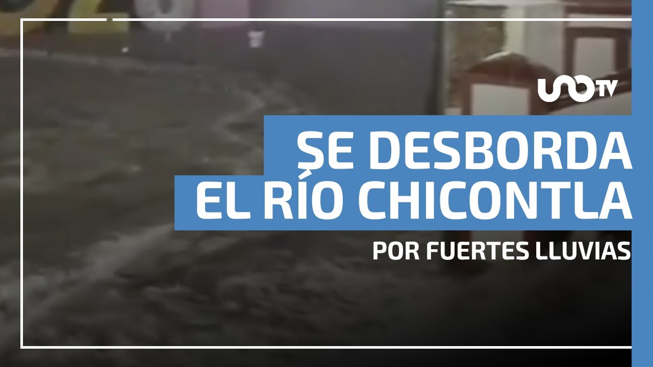 Se desborda el río Chicontla por fuertes lluvias: imágenes