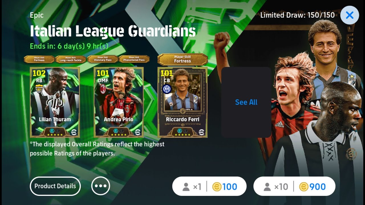 PAC OPENING🔥ITALIAN LEAGUE GUARDIANS #shortslive #live #efootball