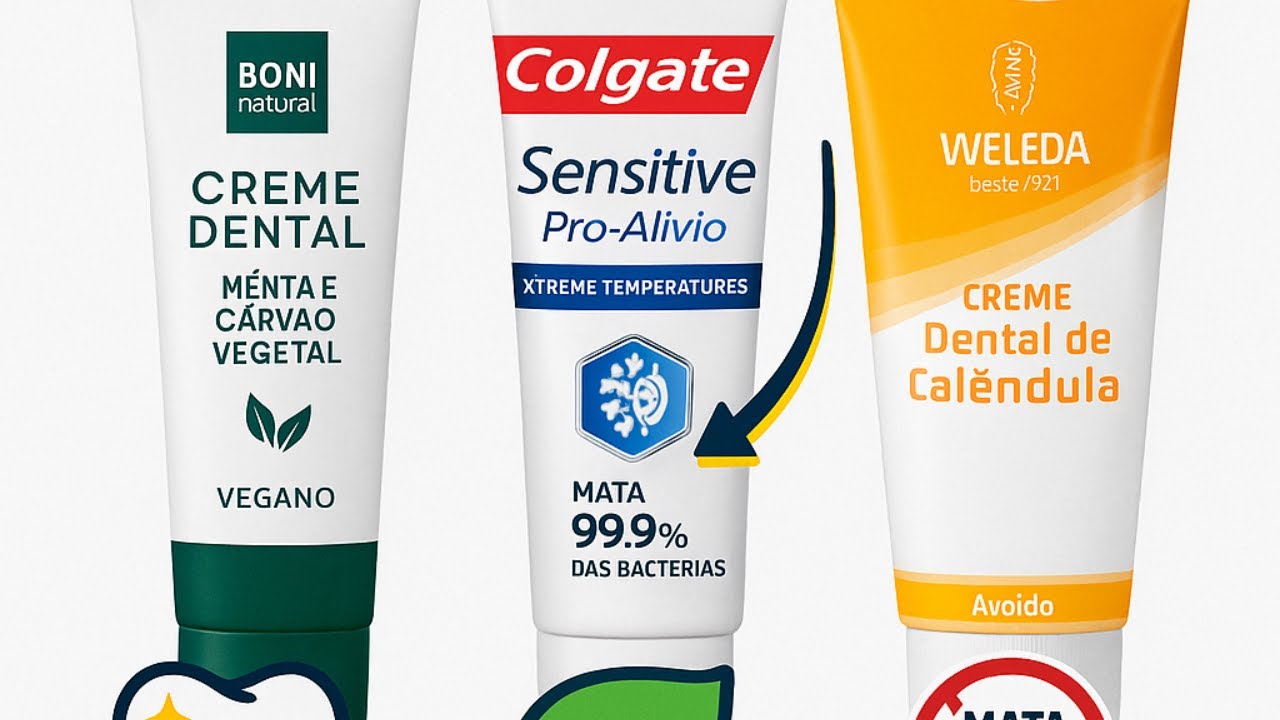 Qual o MELHOR Creme Dental CUSTO BENEFICIO em 2025? Os 3 Melhores Cremes Dental
