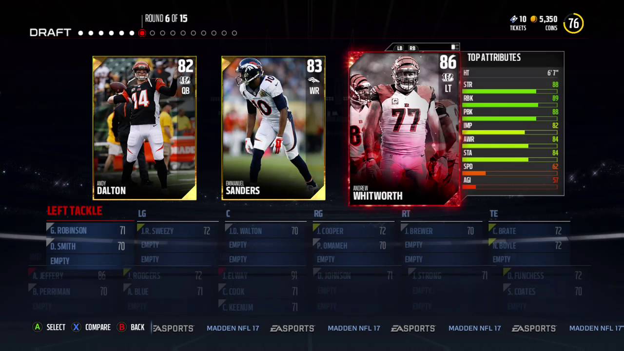 Madden NFL 17 Draft Champions. Highest Ovr Draft Yet? 82 Overall! Elites everywhere!