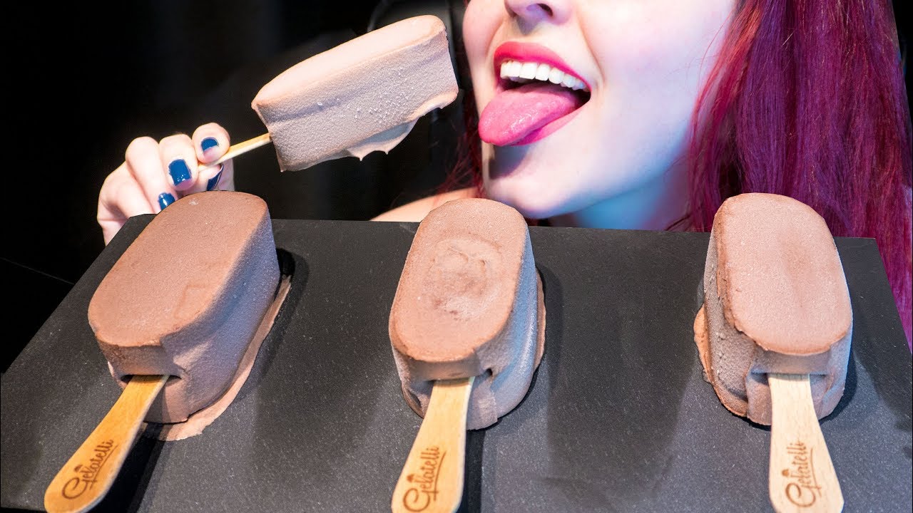ASMR: Double-Layer Chocolate Ice Cream Bars | Chocolaty Mouth Sounds 🍨 ~ Relaxing [No Talking|V] 😻