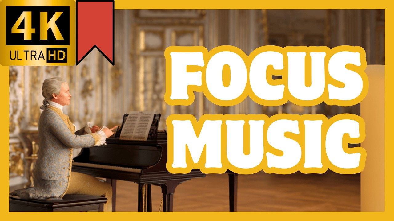 Deep Focus Music 🎻 Classical Background for Studying, Work & Clear Thinking (4K)