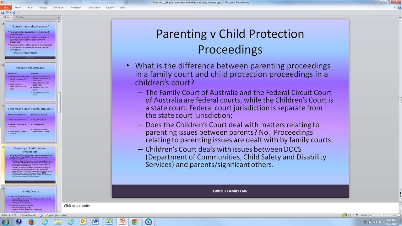 LLB 243 Module 1: What is family law?